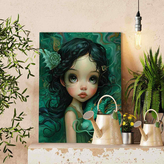 Emerald Eyes and Little Dragon Paint by Numbers