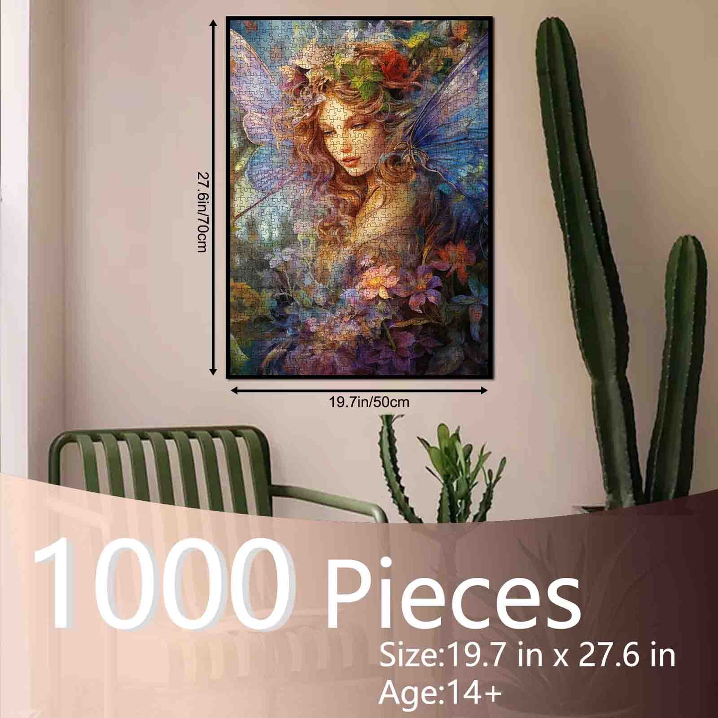 Floral Winged Fairy Jigsaw Puzzle