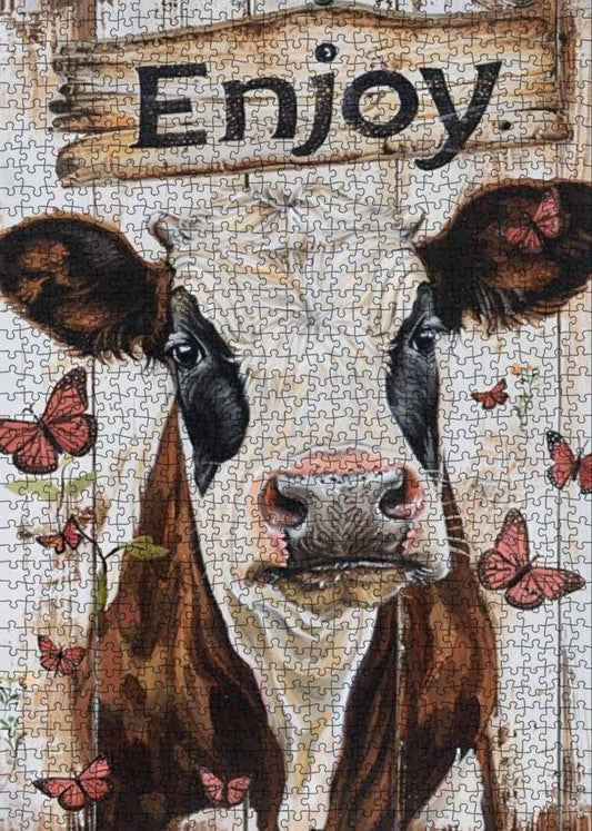 Enjoy Cow Jigsaw Puzzle