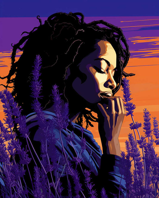 Serene Lavender Sunset Paint by Numbers