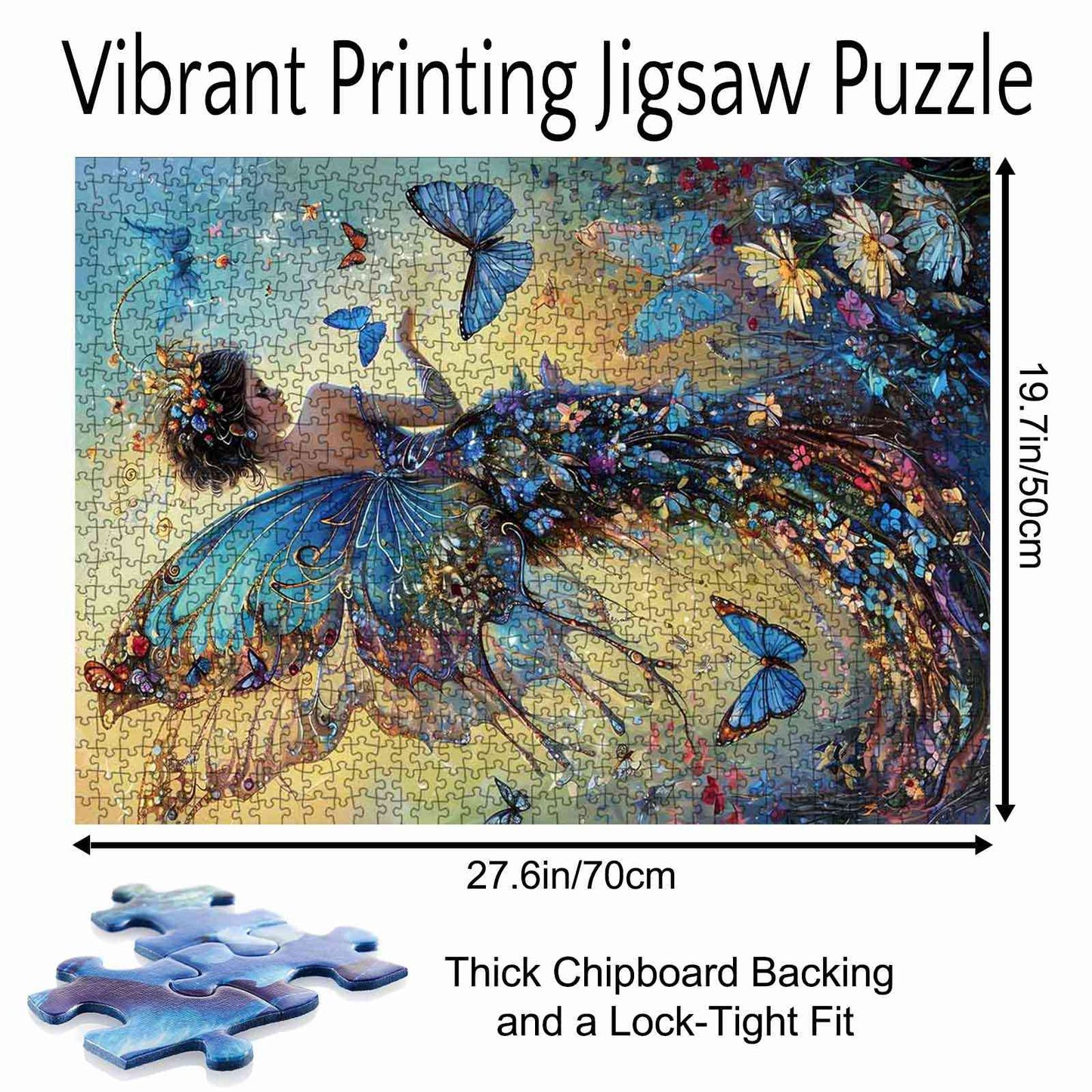 Fairy in blue dress Jigsaw Puzzle