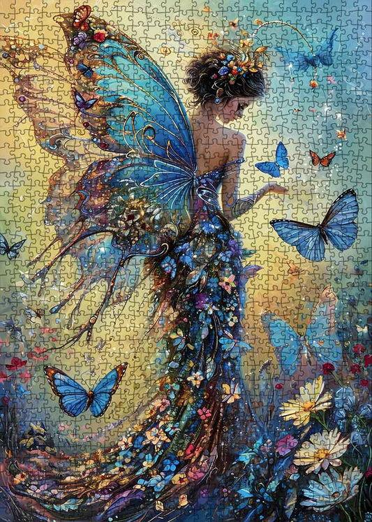 Fairy in blue dress Jigsaw Puzzle