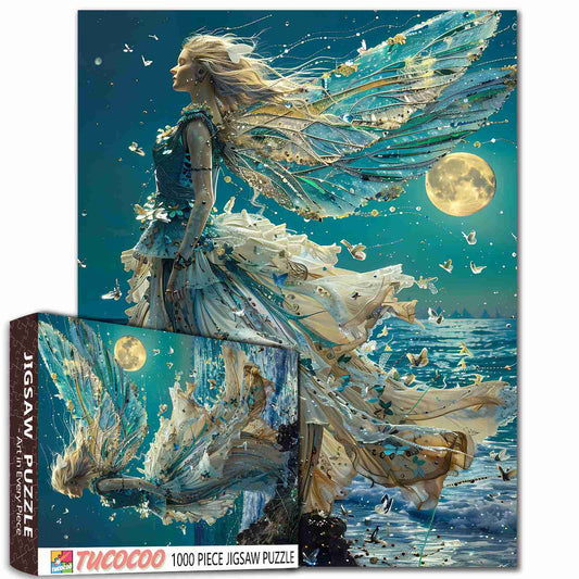 Fairy under the Moon Jigsaw Puzzle