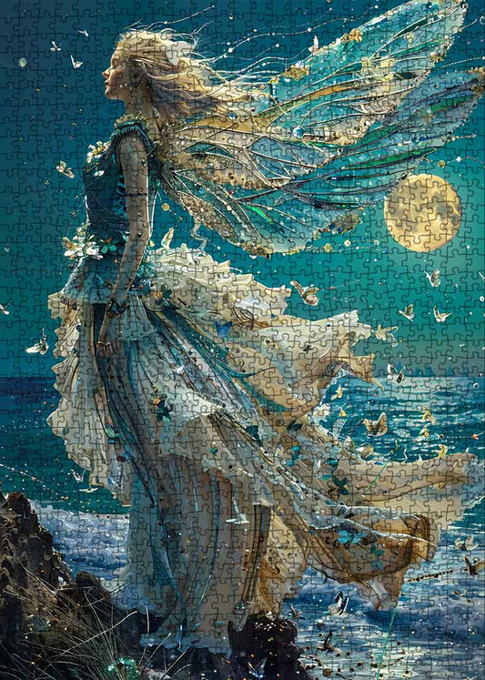 Fairy under the Moon Jigsaw Puzzle