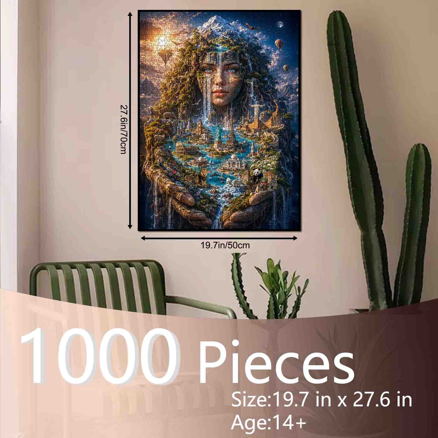 Fantasy World Landmarks Goddess Jigsaw Puzzle