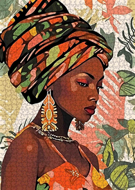 Fashion African American Girl Jigsaw Puzzle