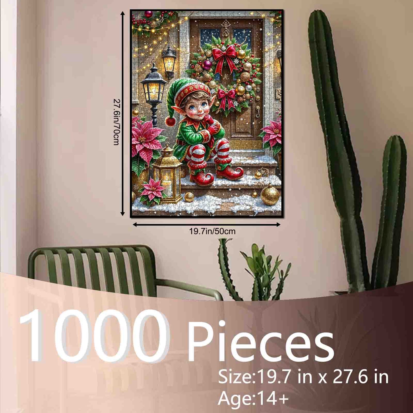 Festive Doorstep Elf Jigsaw Puzzle