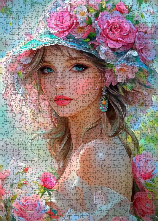 Floral Elegance Beauty Jigsaw Puzzle