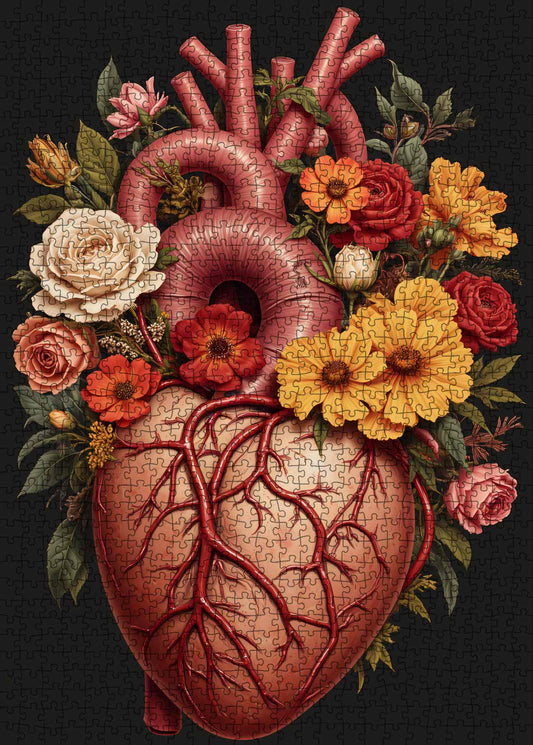 Floral Heart Jigsaw Puzzle