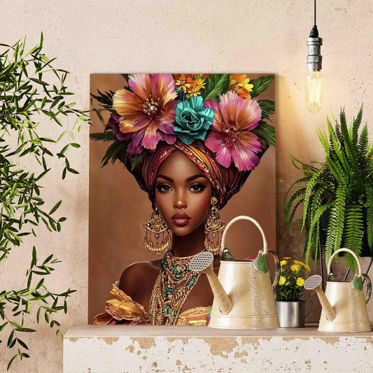 Floral Crowned Elegance Paint by Numbers