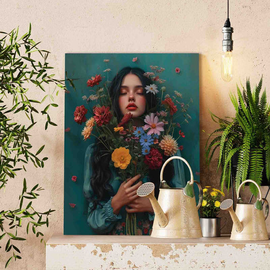 Floral Dream Portrait Paint by Numbers