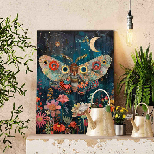 Floral Moth Painting by Numbers