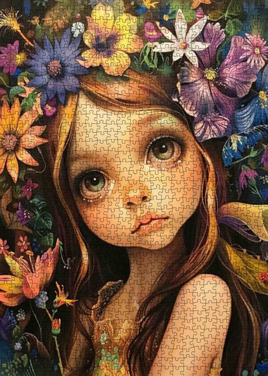 Flower Crown Girl Jigsaw Puzzle