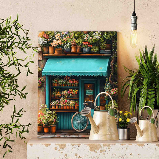 Flower Shop Bicycle Paint by Numbers