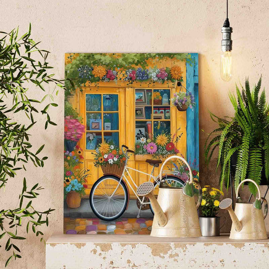 Flower Shop Bicycle Paint by Numbers