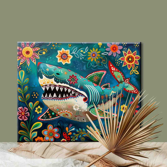 Folk Art Shark Paint by Numbers