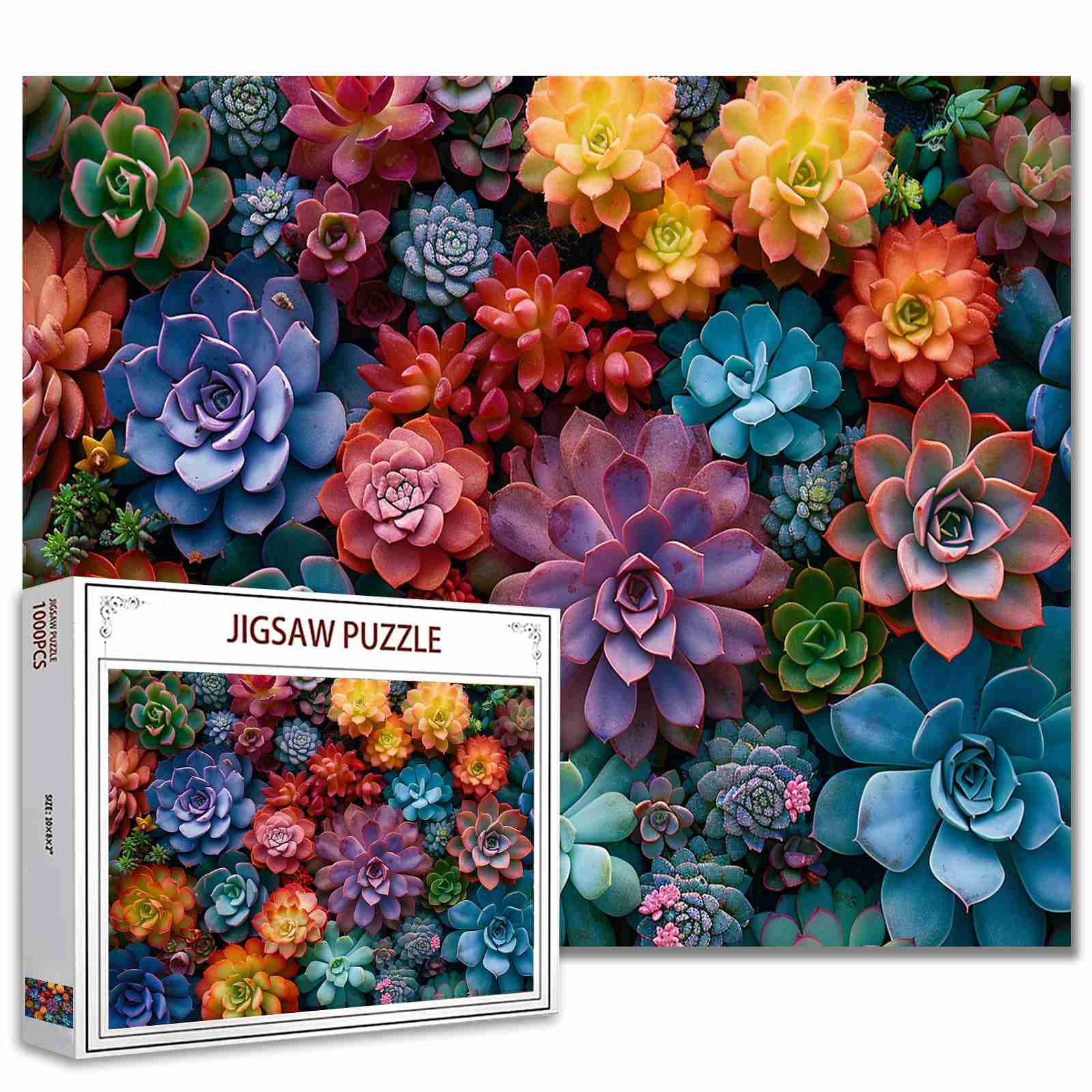 succulent puzzle Vibrant Succulents Jigsaw Puzzles – Tucocoo