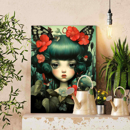 Forest Bloom Girl Paint by Numbers