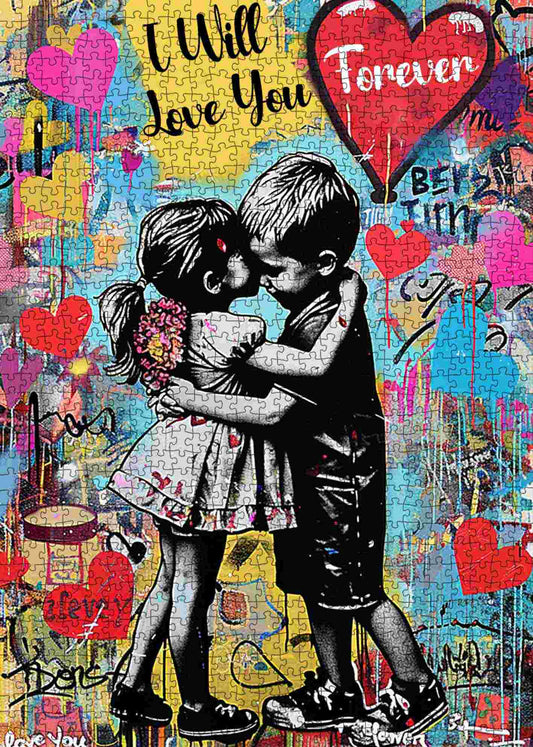 Forever Love Graffiti Jigsaw Puzzle