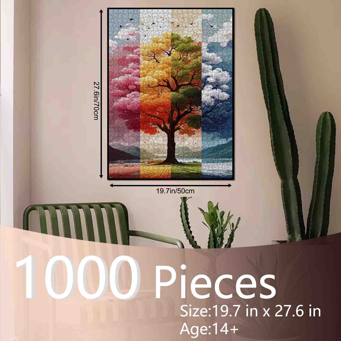 Four Seasons Tree Landscape Jigsaw Puzzle