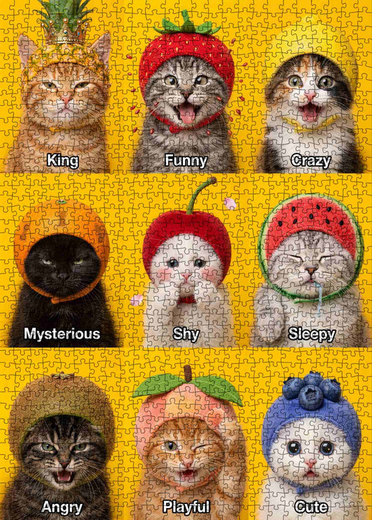 Funny Cat Personality Collection Jigsaw Puzzle