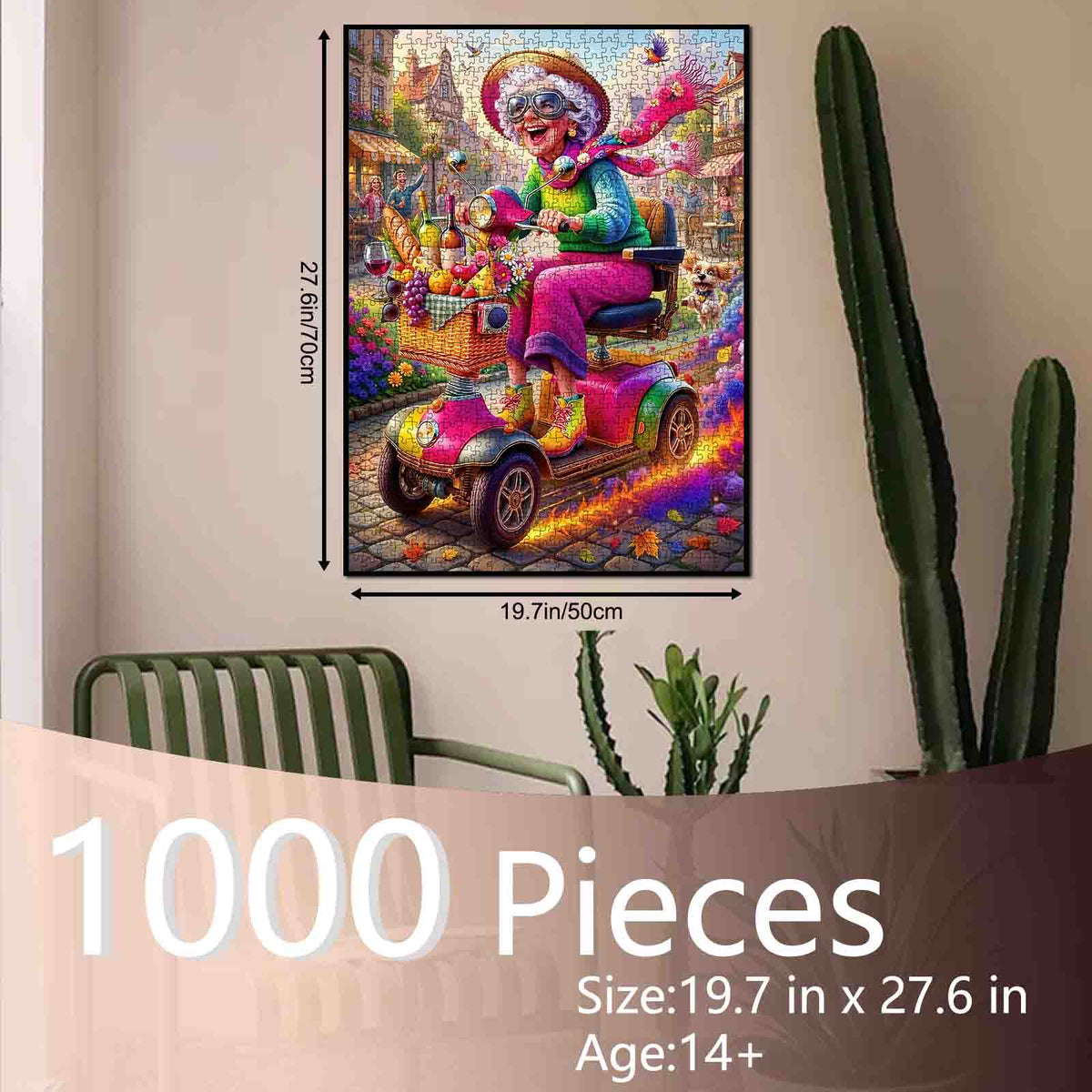 Funny Grandma Scooter Adventure Jigsaw Puzzle