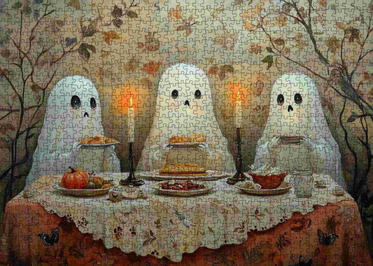 Ghostly Dinner Party Jigsaw Puzzle