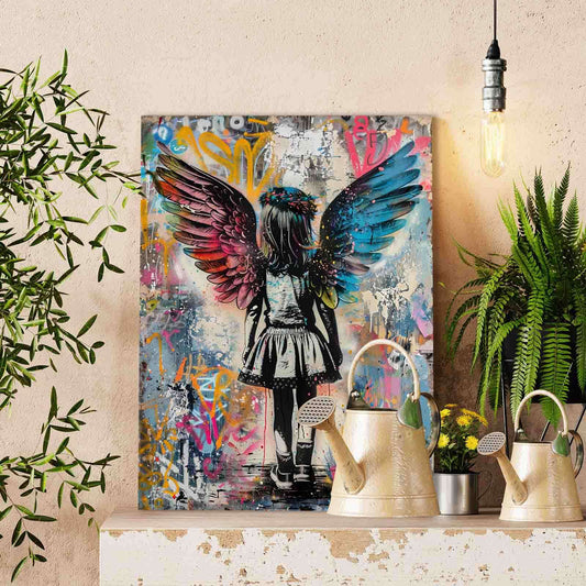 Girl with Angel Wings Paint by Numbers