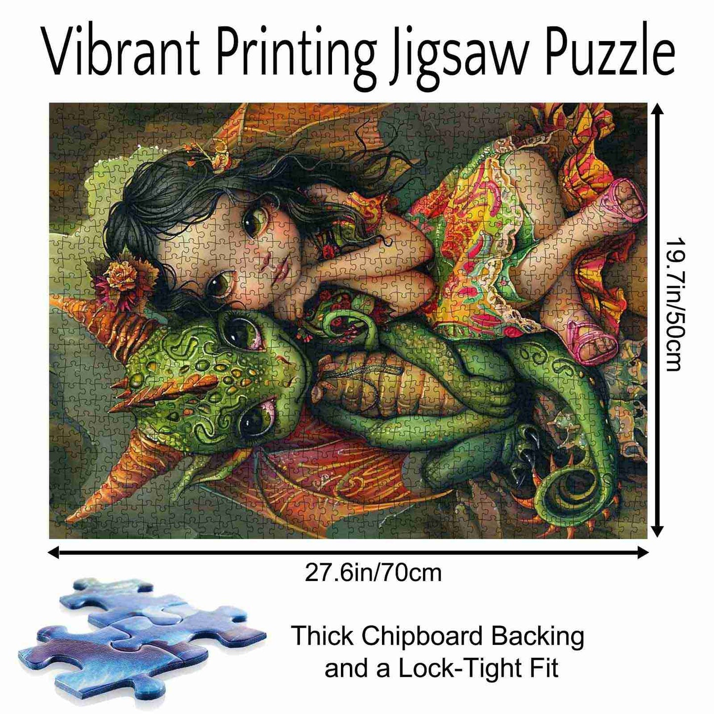 Girl and Dragon Jigsaw Puzzle