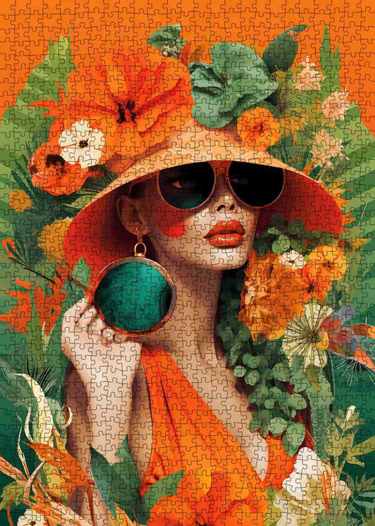 Girl in Flower Hat Scandinavia Jigsaw Puzzle