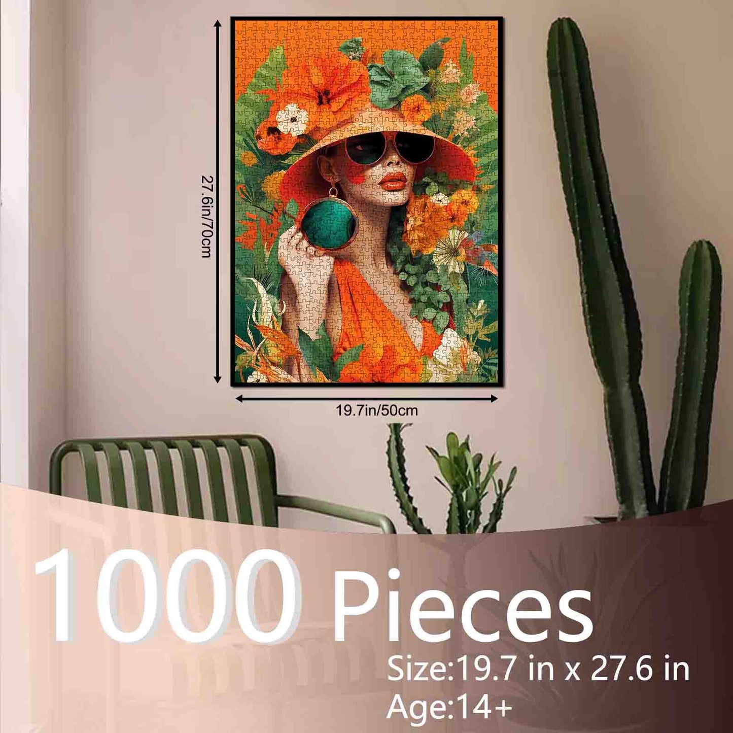 Girl in Flower Hat Scandinavia Jigsaw Puzzle