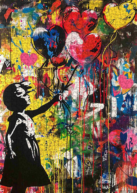 Girl with Balloons Jigsaw Puzzle