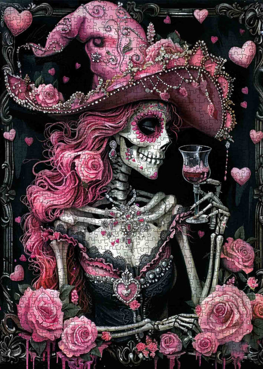 Glamorous Skeleton Lady Jigsaw Puzzle