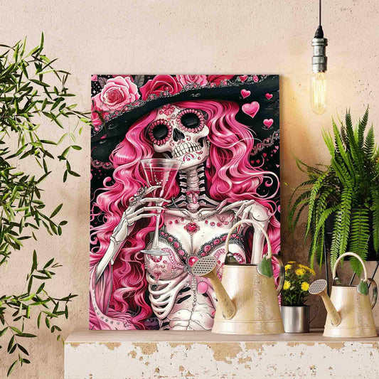 Glamorous Skeleton Lady Paint by Numbers
