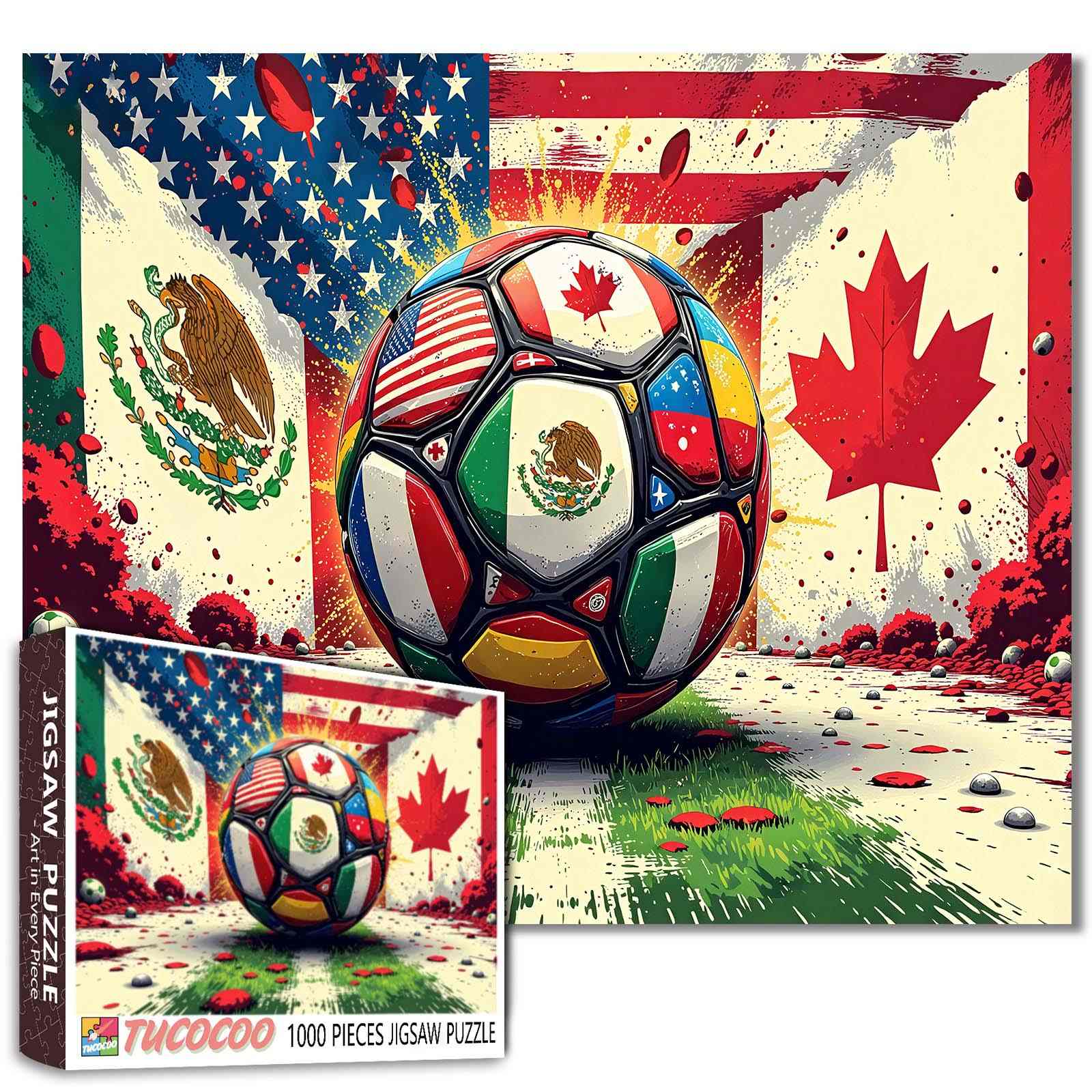 Global Soccer Flags Fusion Jigsaw Puzzle – Tucocoo