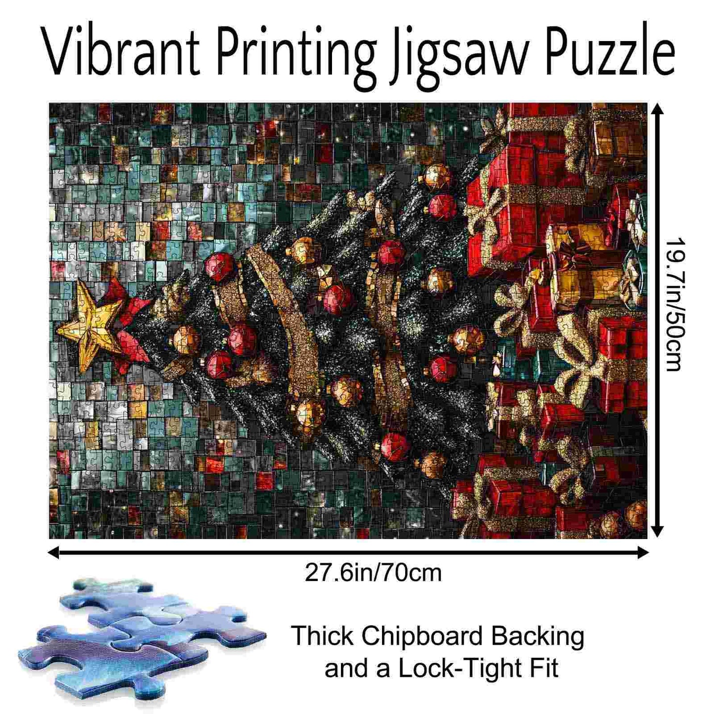 Golden Christmas Tree Jigsaw Puzzle