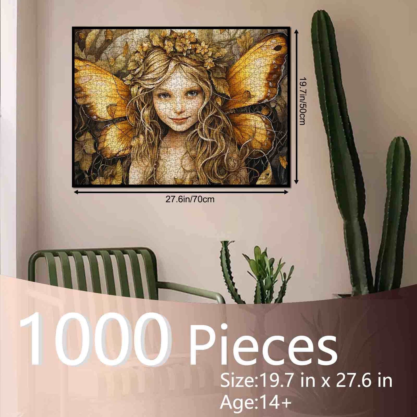 Golden Fairy with Autumn Wings Jigsaw Puzzle