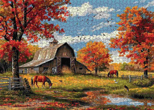 Golden Farm Retreat Jigsaw Puzzle