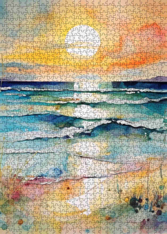 Golden Shore Sunset Jigsaw Puzzle