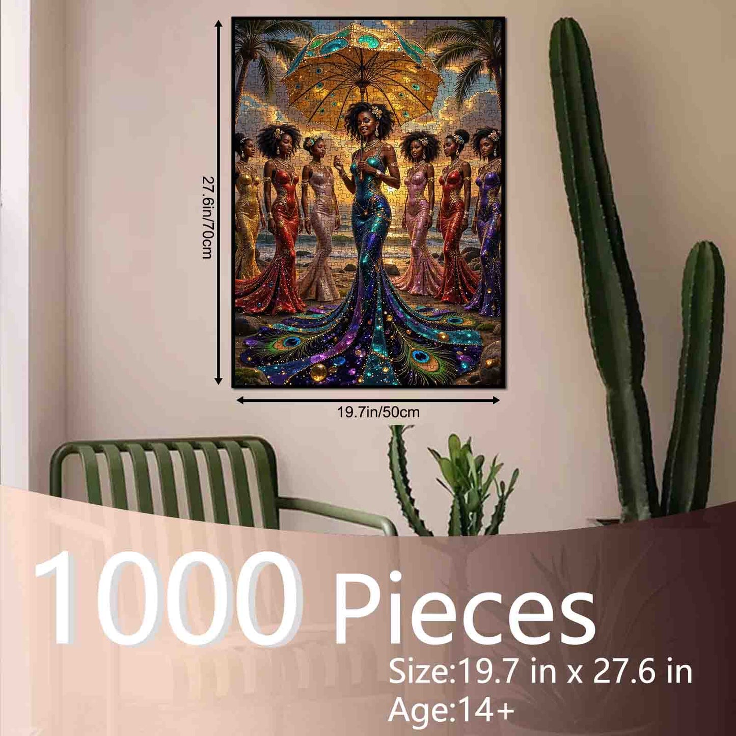 Golden Sunset Elegance Queens Jigsaw Puzzle
