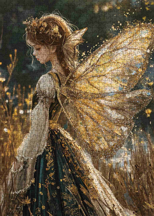 Golden Wings Fairy Angel Jigsaw Puzzle