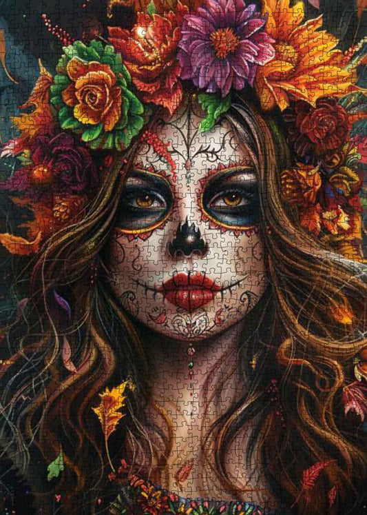 Gothic Floral Enigma Jigsaw Puzzle