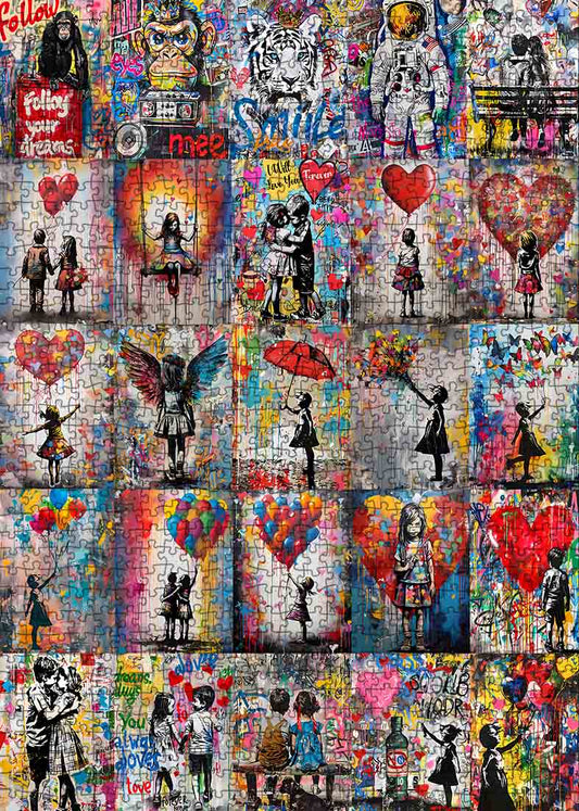 Graffiti-Inspired Heartwarming Jigsaw Puzzles