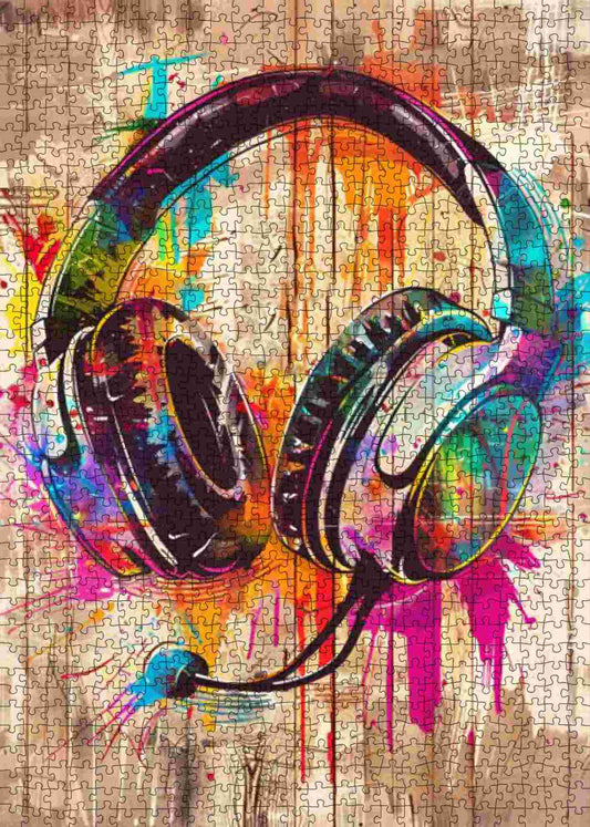 Graffiti Headphones Jigsaw Puzzle