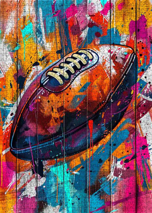 Graffiti Street Vibrant American Football Jigsaw Puzzles