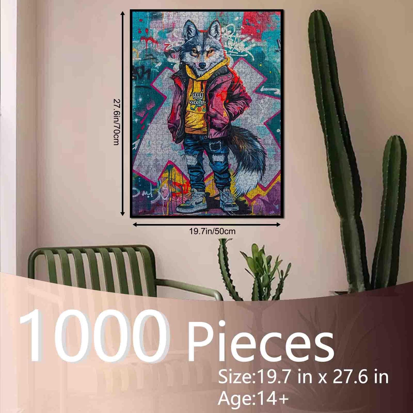 Graffiti Wolf Jigsaw Puzzle