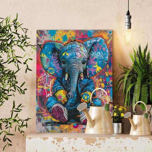 Graffiti Cool Elephant Paint by Numbers