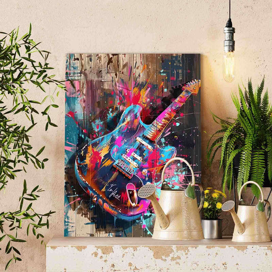 Graffiti Electric Guitar paint by numbers
