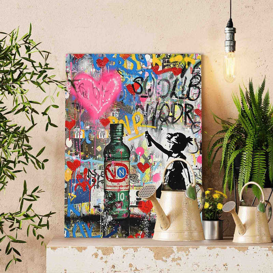 Graffiti Girl with Spray Can Paint by Numbers