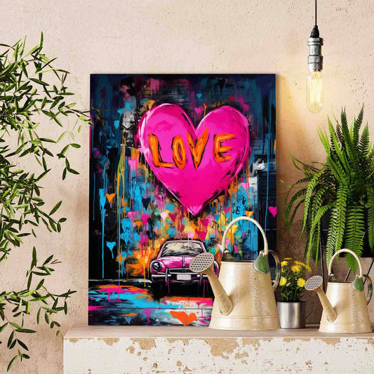 Graffiti Love Car paint by numbers